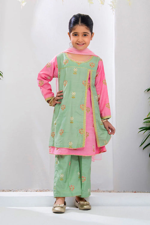 Cotton Silk Printed 3 Pc Suit