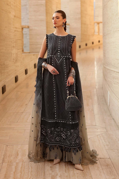 3 Piece Unstitched Embroidered Jacquard Lawn Suit-D-2602-B