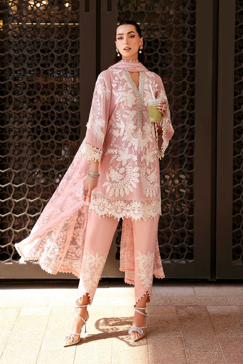 3 Piece Unstitched Embroidered Lawn Karandi Suit-D-2603-A