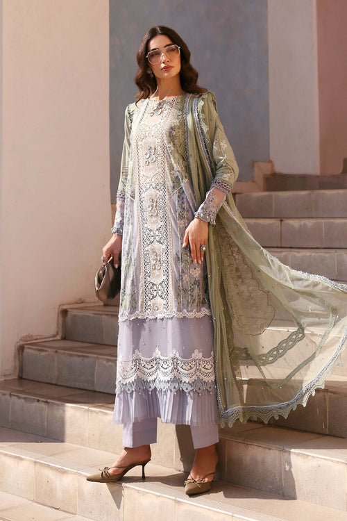 3 Piece Unstitched Embroidered Lawn Suit-D-2606-B