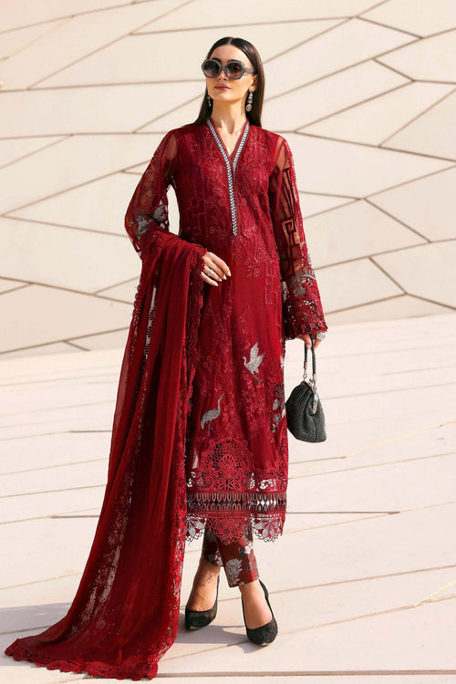3 Piece Unstitched Embroidered Net Suit-D-2607-A
