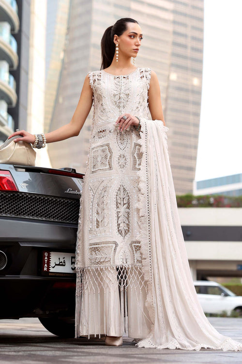 3 Piece Unstitched Embroidered Lawn Suit-D-2608-A