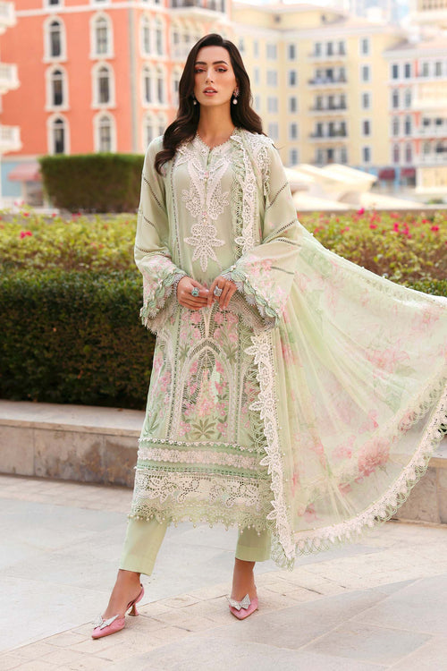 3 Piece Unstitched Embroidered Lawn Suit-D-2611-A