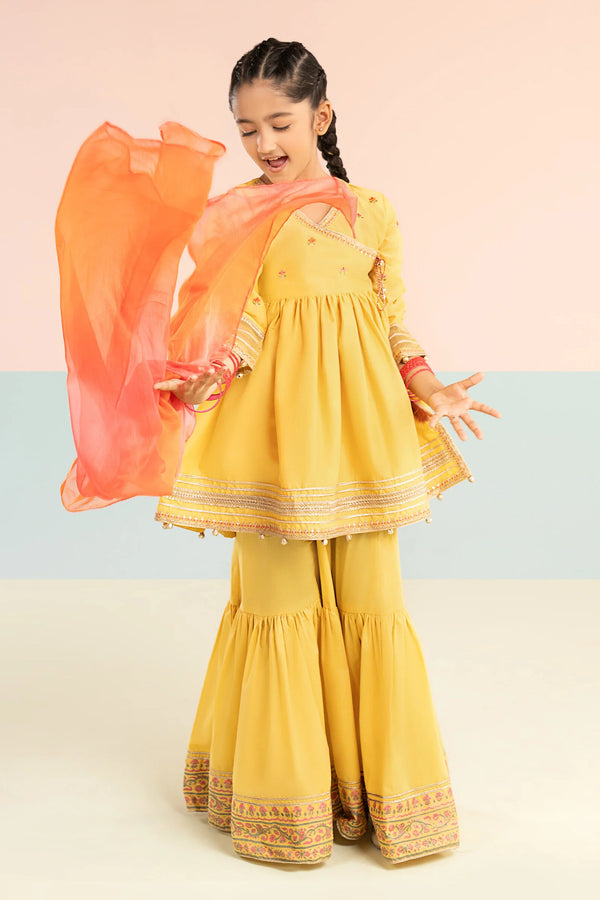 3 Piece Embroidered Lawn Suit MKD-EF26-17-Yellow