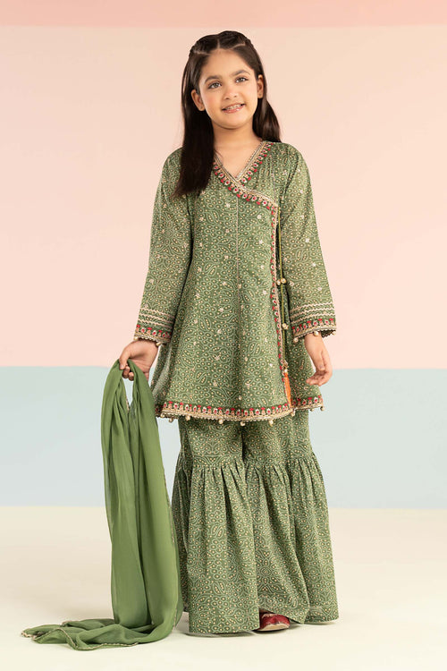 3 Piece Embroidered Lawn Suit-MKD-EF26-25-Green