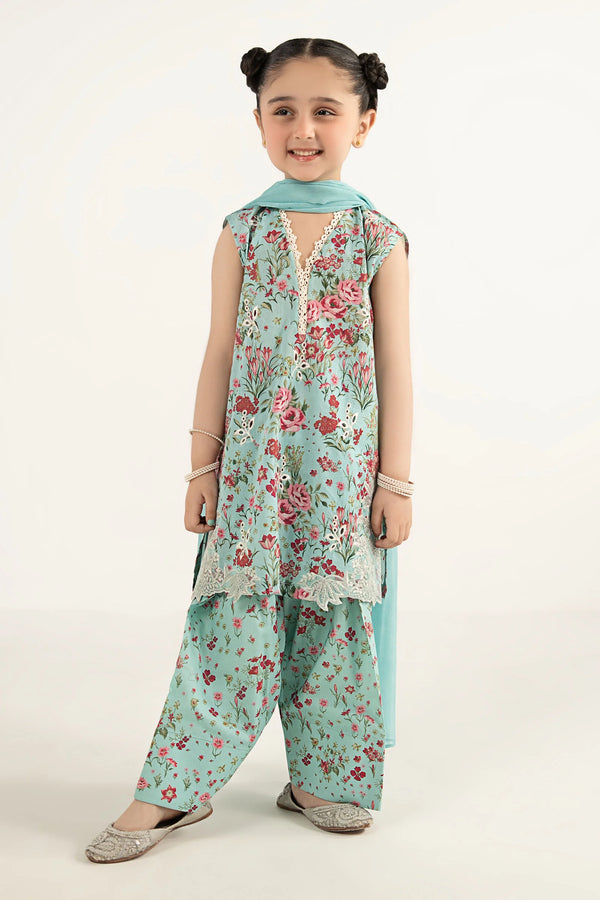 3 Piece Embroidered Lawn Suit-MKD-EF26-39-Blue