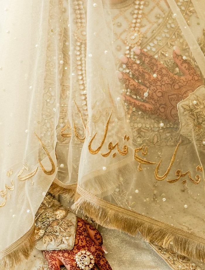 Embroidered Qubool Hai Nikkah Veil