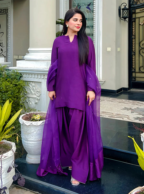 Zeenat - with Farshi Shalwar - 3 Piece