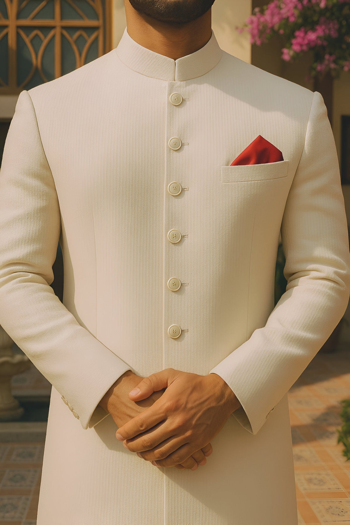 White Plain Sherwani