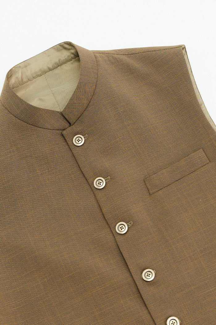 Camel Brown Waistcoat