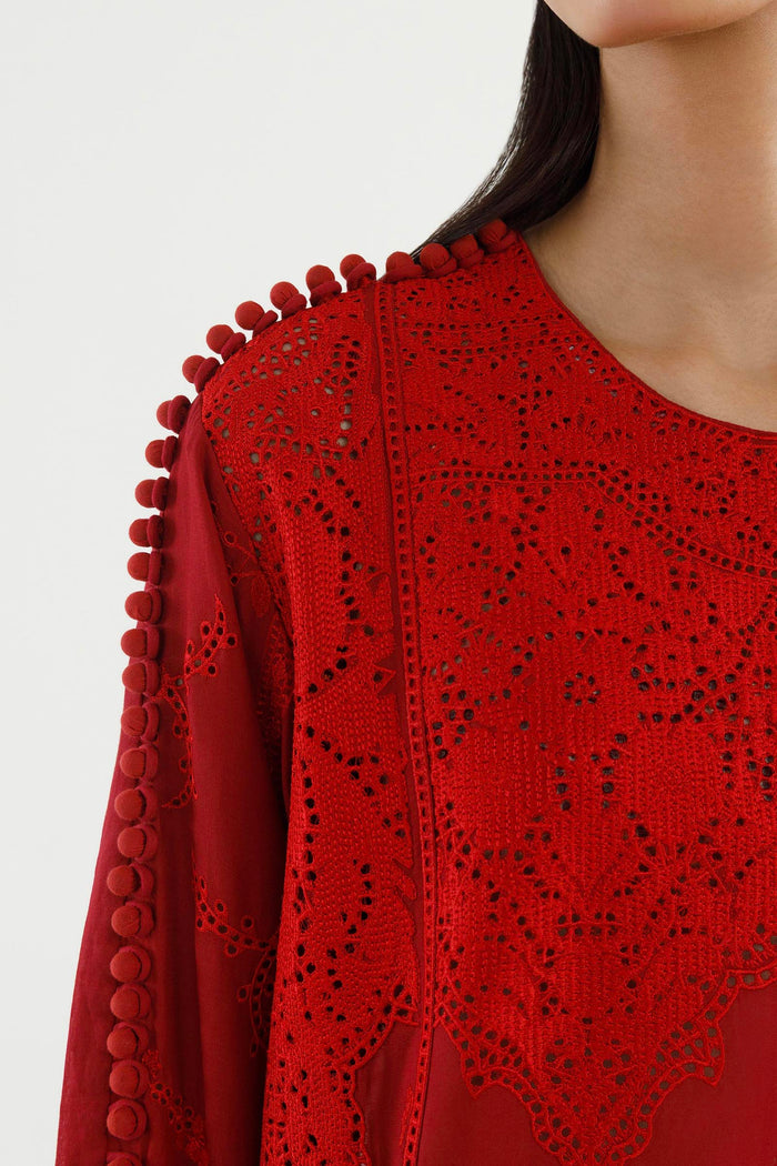 Maroon Embroidered Lawn Suit