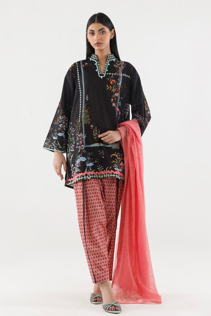 Multi Printed Cambric Suit