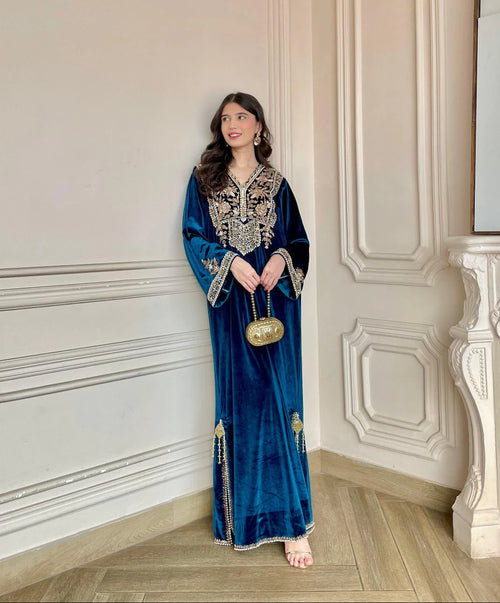 TEAL BLUE KAFTAN