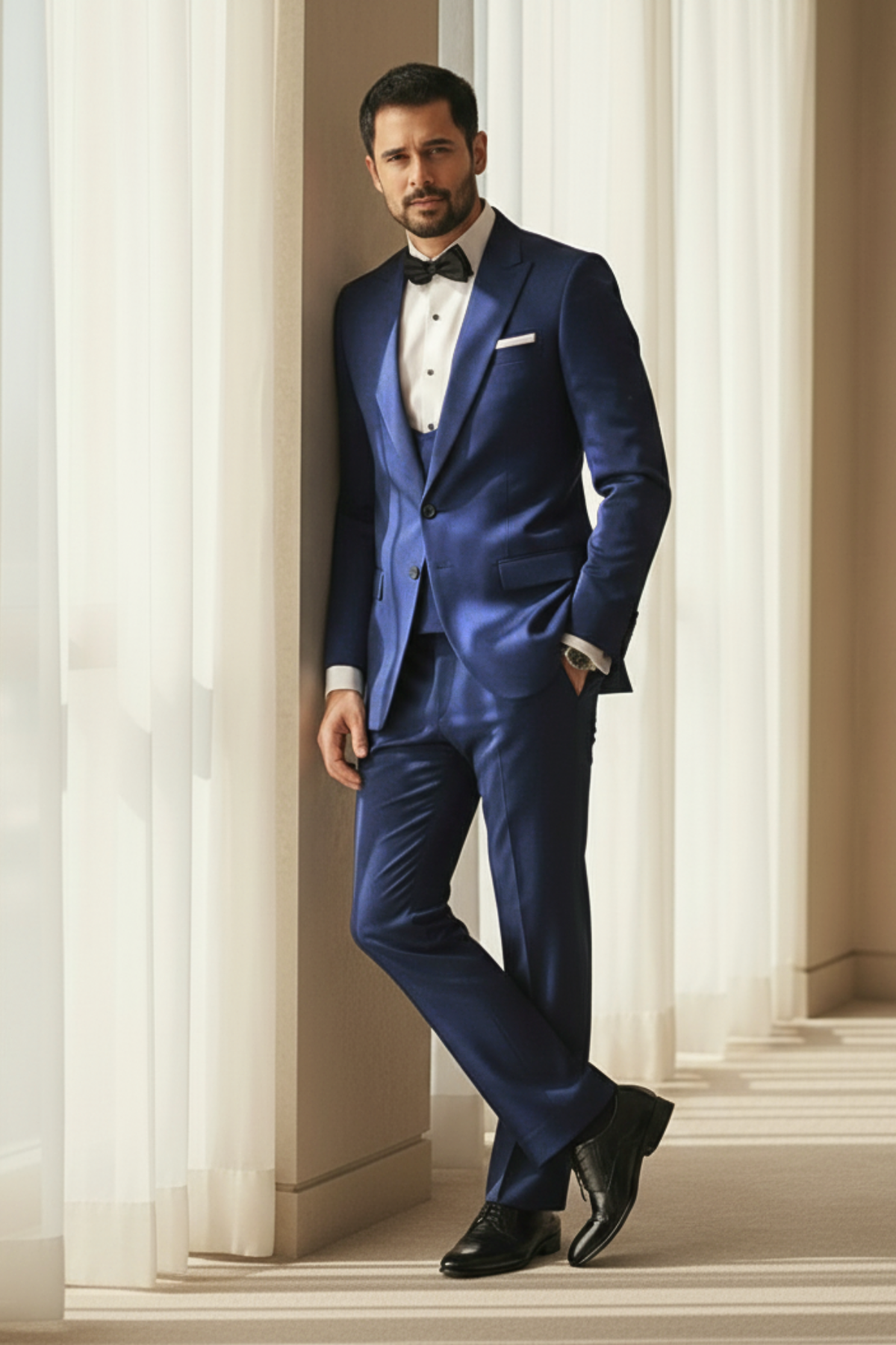 Blue Italian Fabric Suit