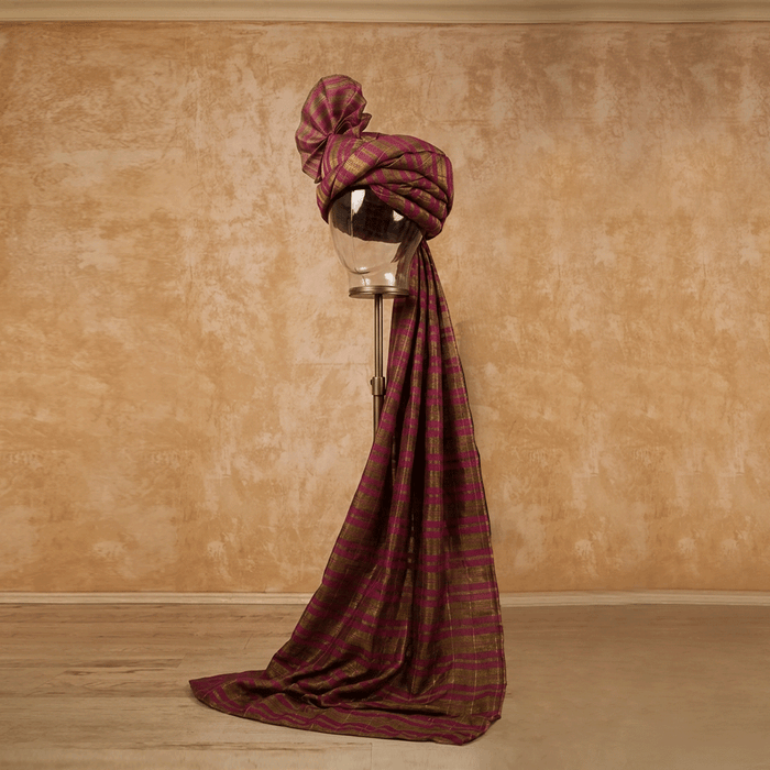 Traditional Organza Fuschia Turban