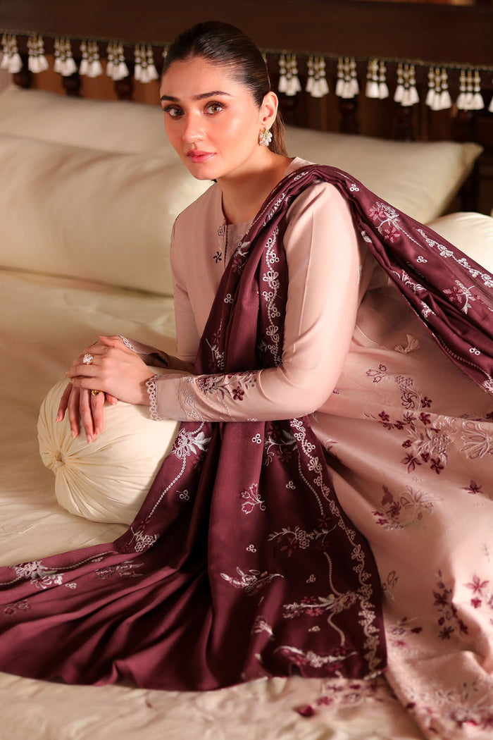 Sand Whisper 3 Piece Satin Embroidered Suit