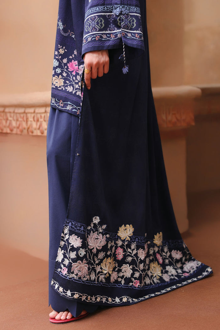 Indigo Loom 3 Piece Satin Printed Suit