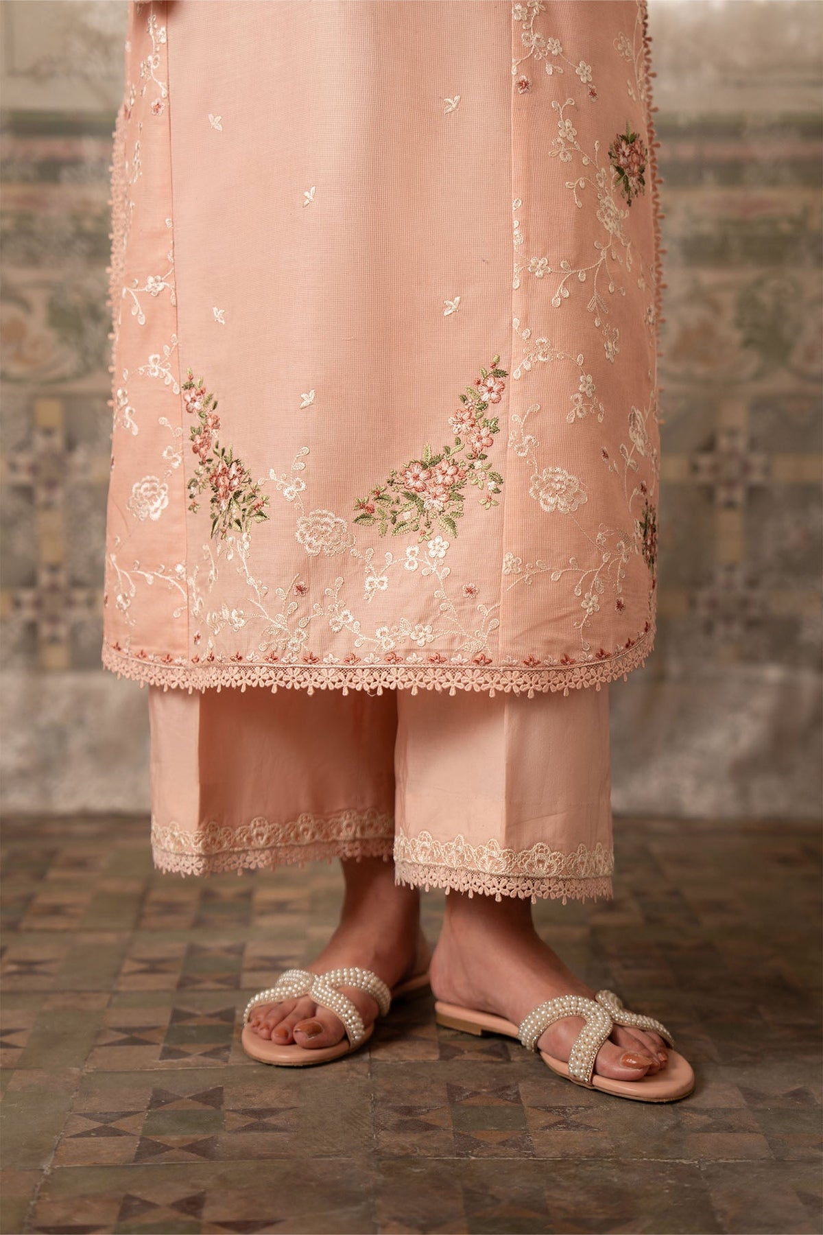 Petal Muse 3 Piece Embroidered Suit