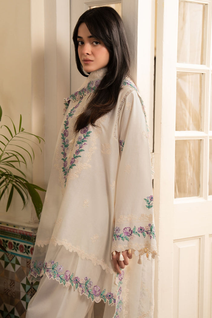 Ivory Fleur 3 Piece Embroidered Suit