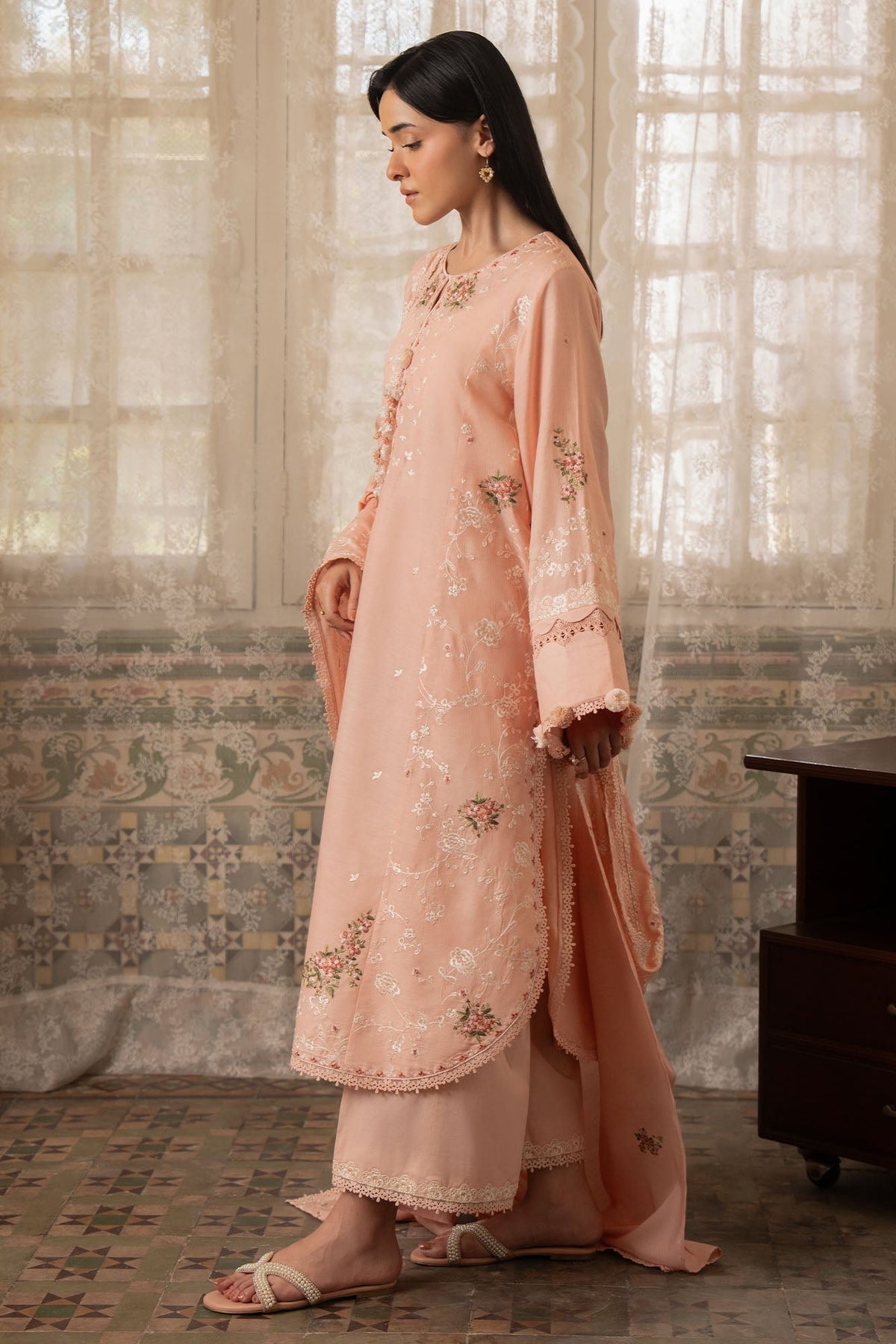 Petal Muse 3 Piece Embroidered Suit