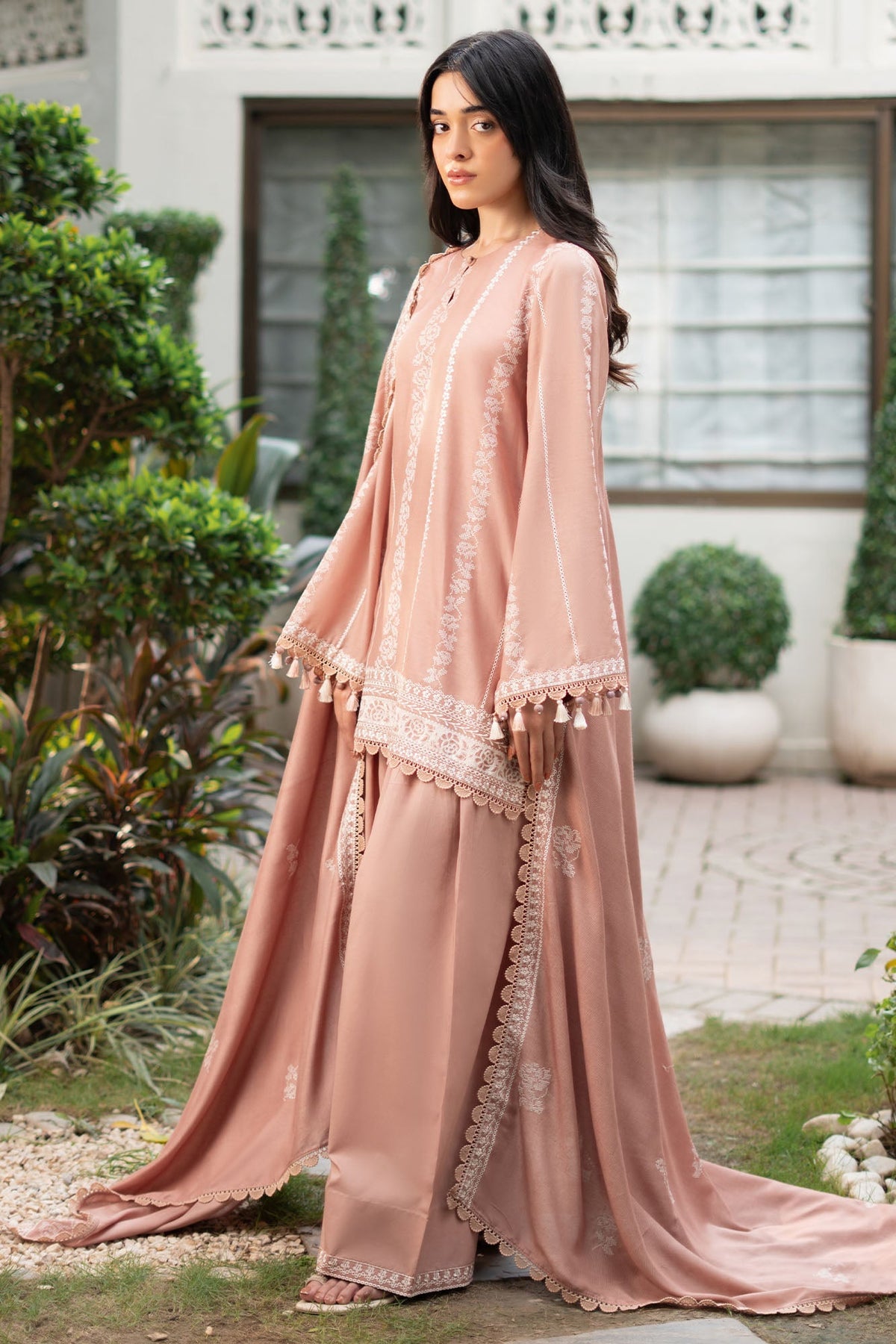 Rosette Haze 3 Piece Embroidered Suit