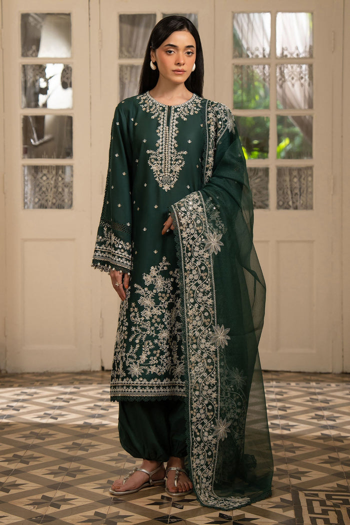 Vintage Green 3 Piece Embroidered Suit