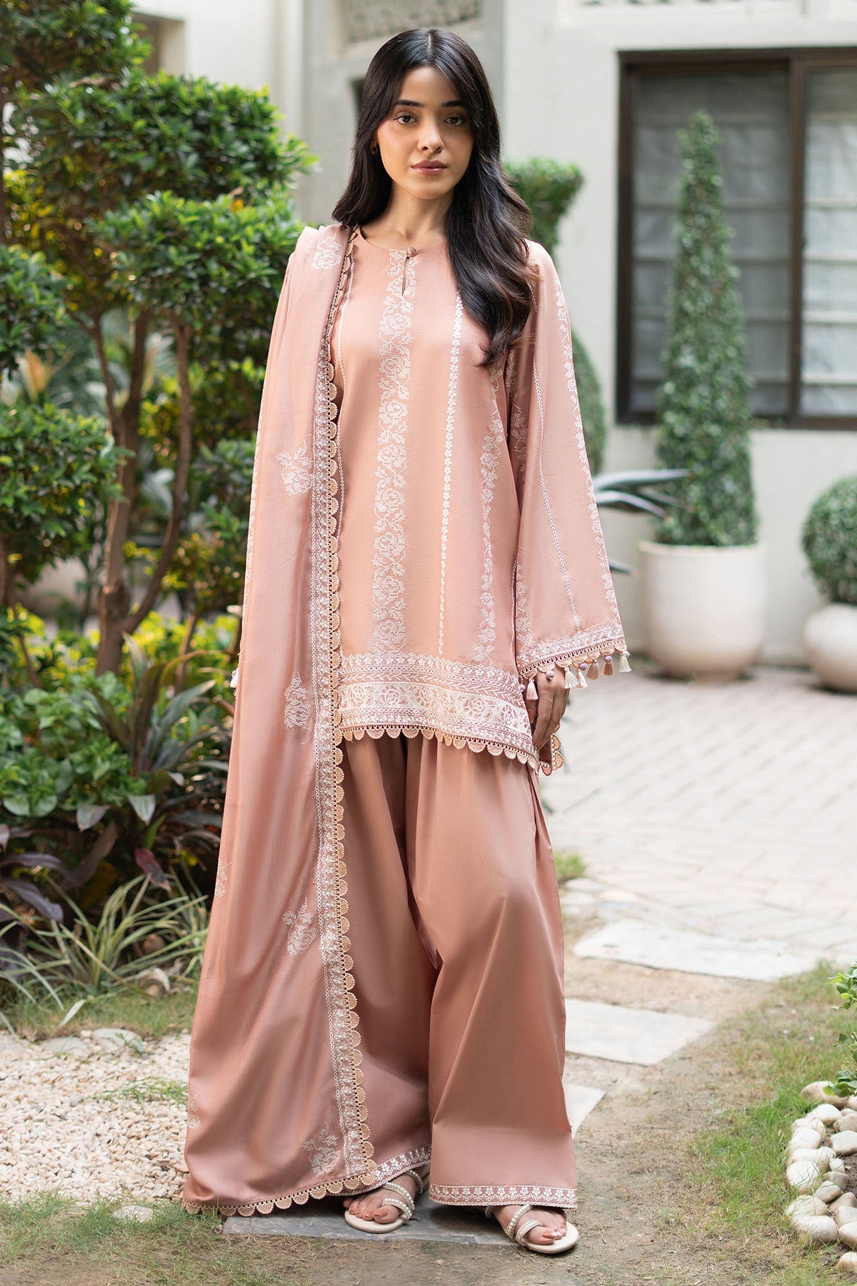Rosette Haze 3 Piece Embroidered Suit