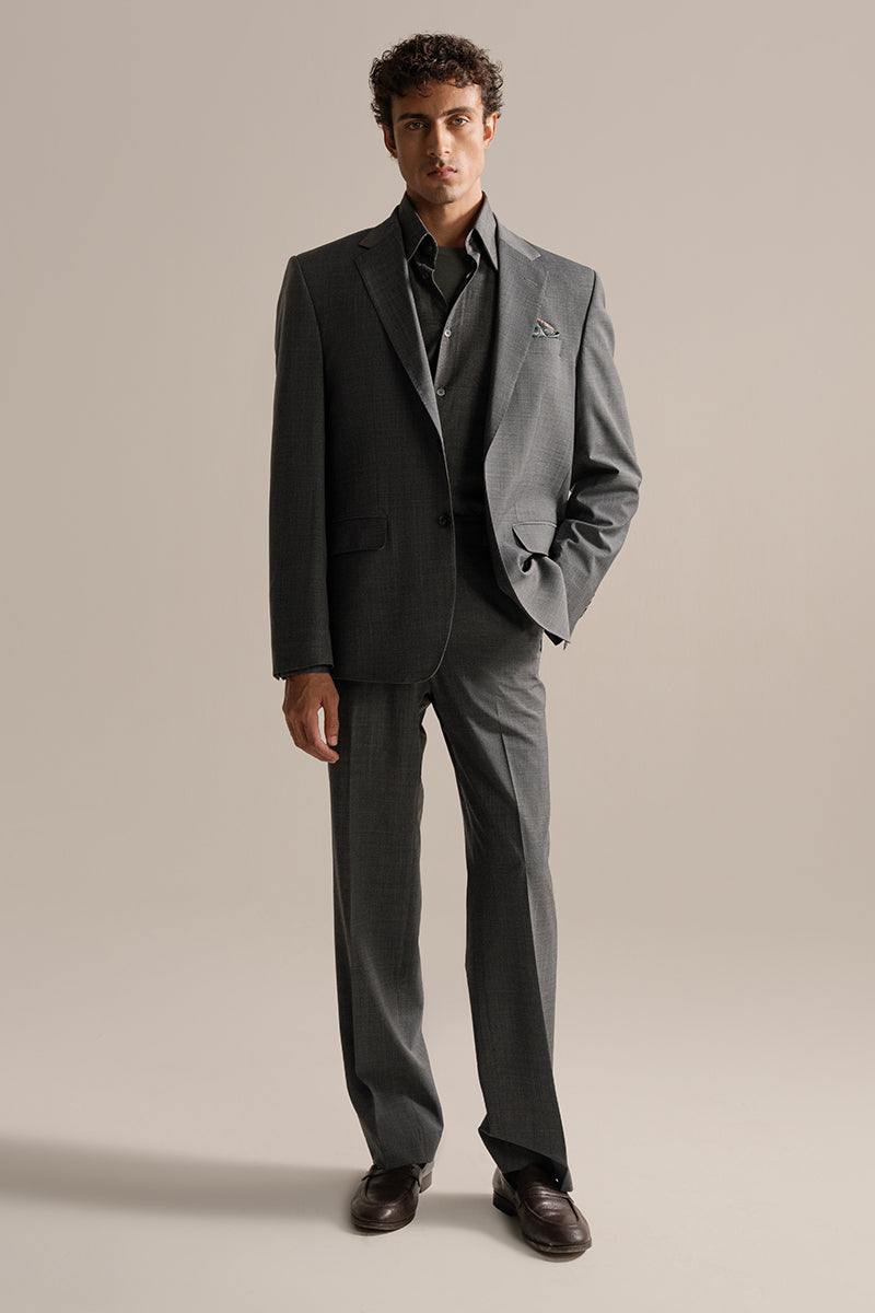 Charcoal Grey Single Breasted Suit