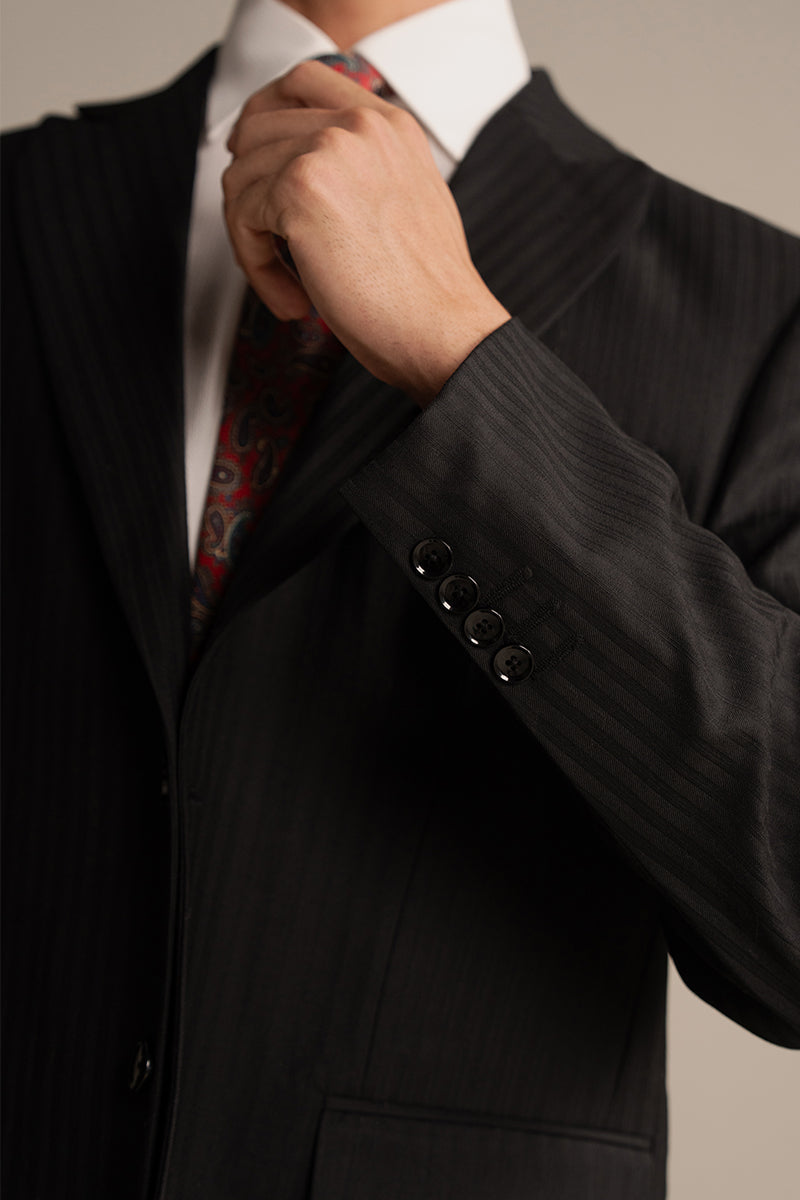 Black Single Breasted Suit