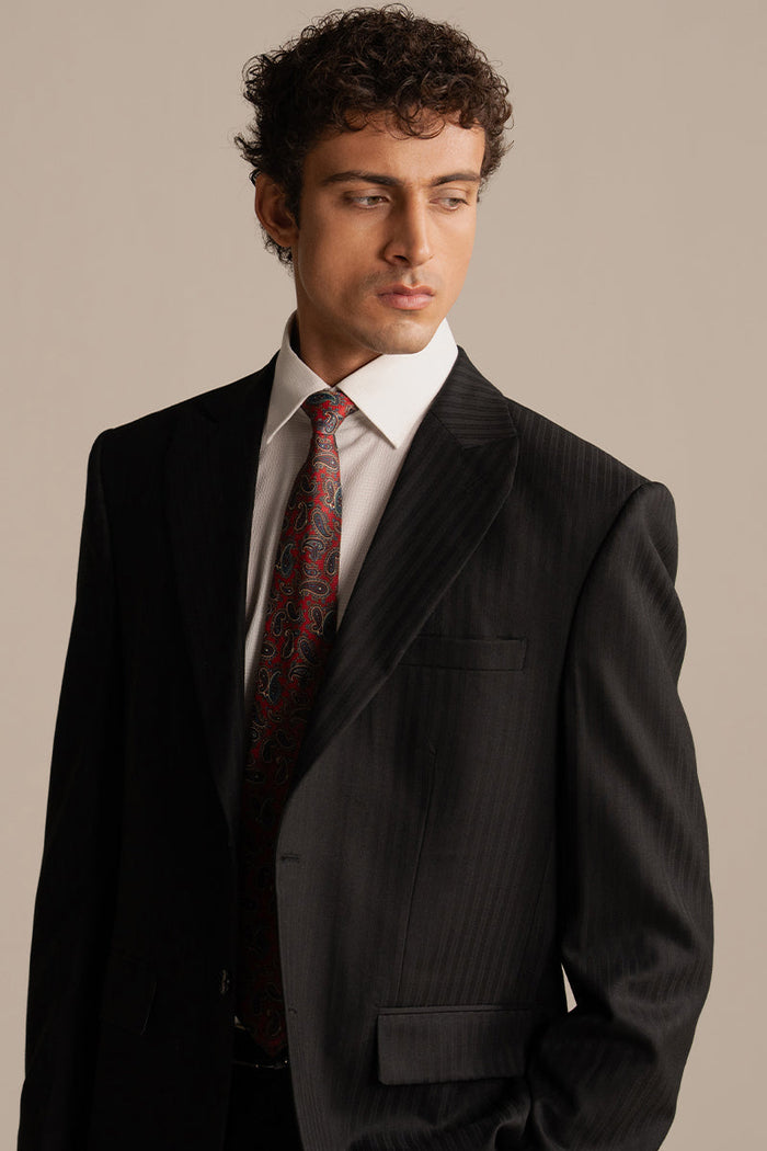 Black Single Breasted Suit