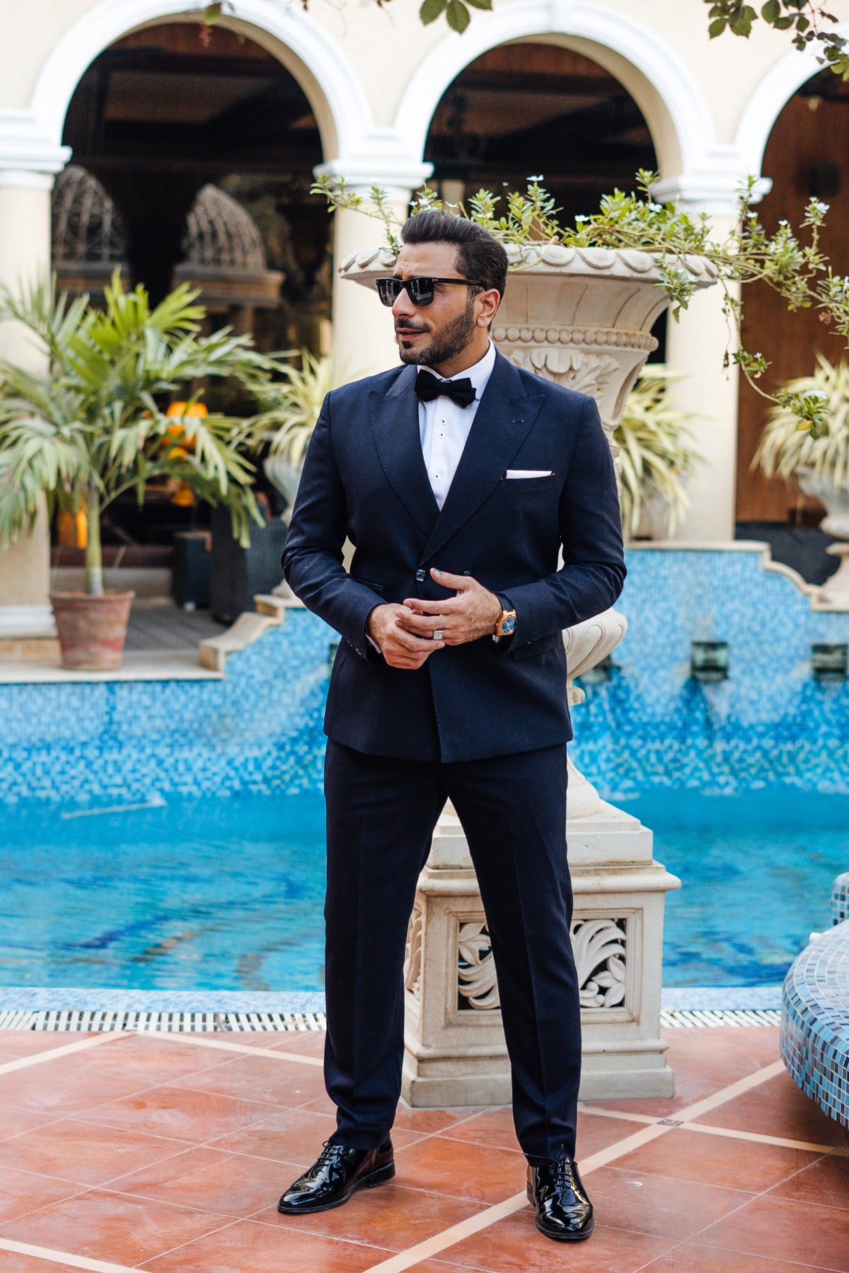 Navy Blue Luciano Double-Breasted Suit