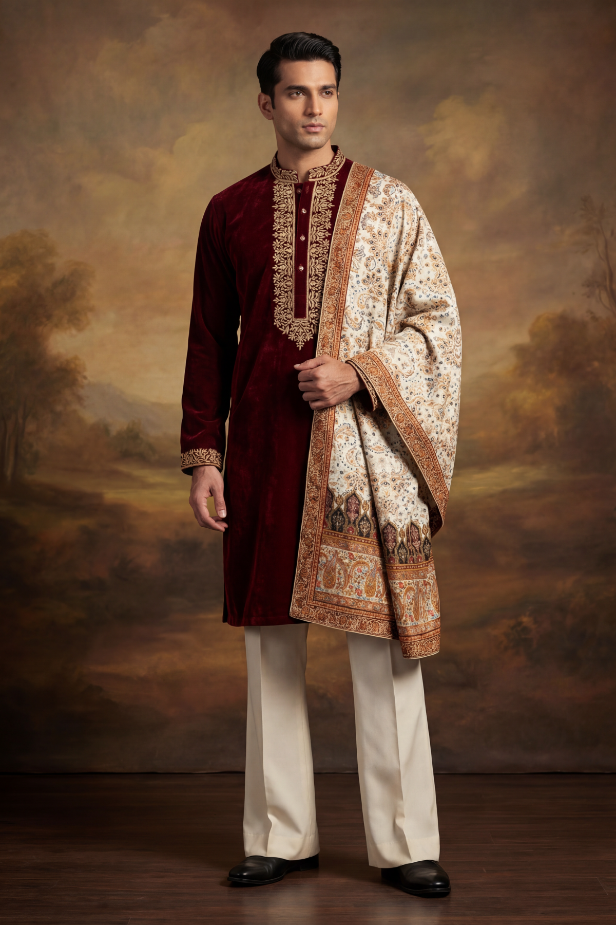 Traditional Embroidered Shawl