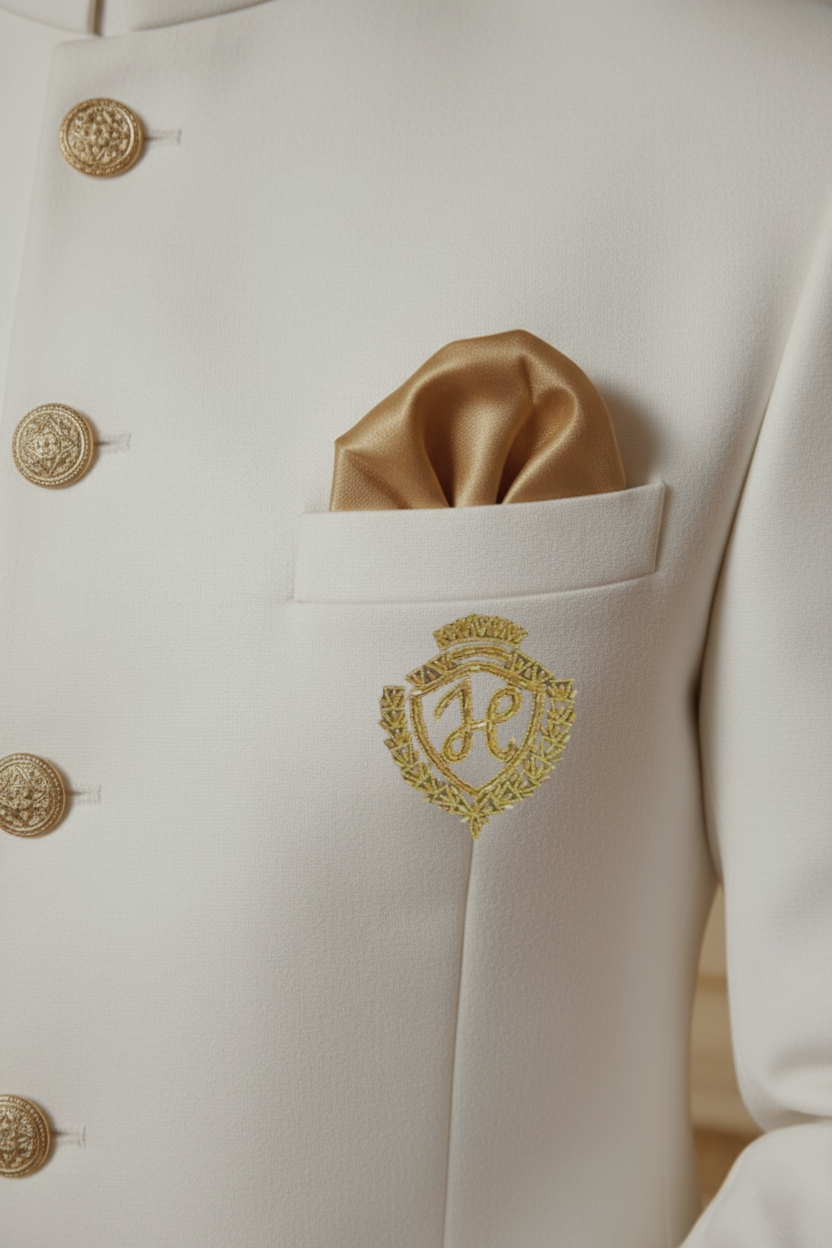 Royal White Prince Coat with Kurta/Pajama