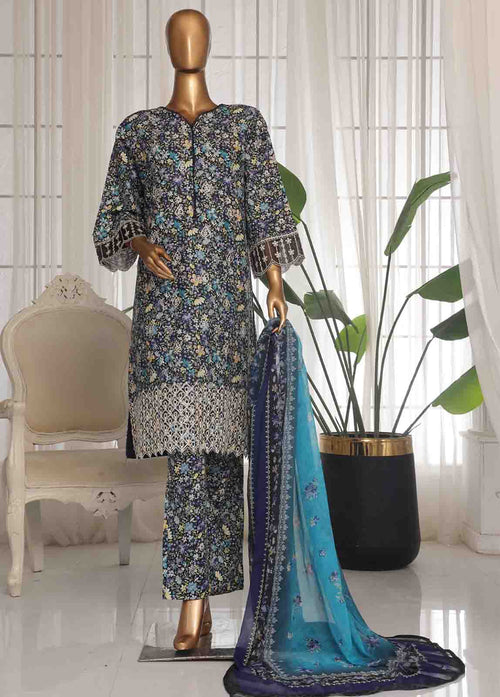 WCKE-002 C-3 Piece Chikankari Stitched Suit