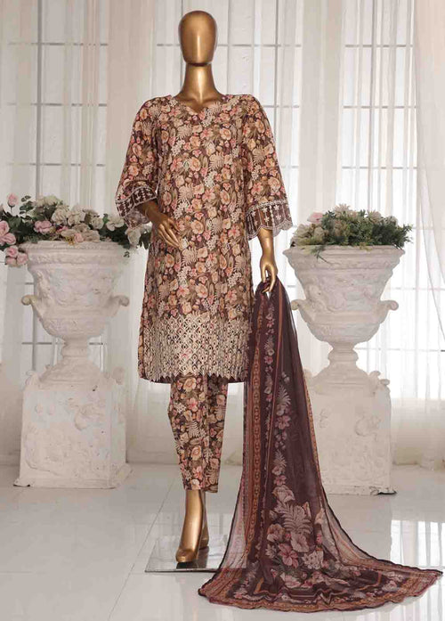WCKE-014 C-3 Piece Chikankari Stitched Suit