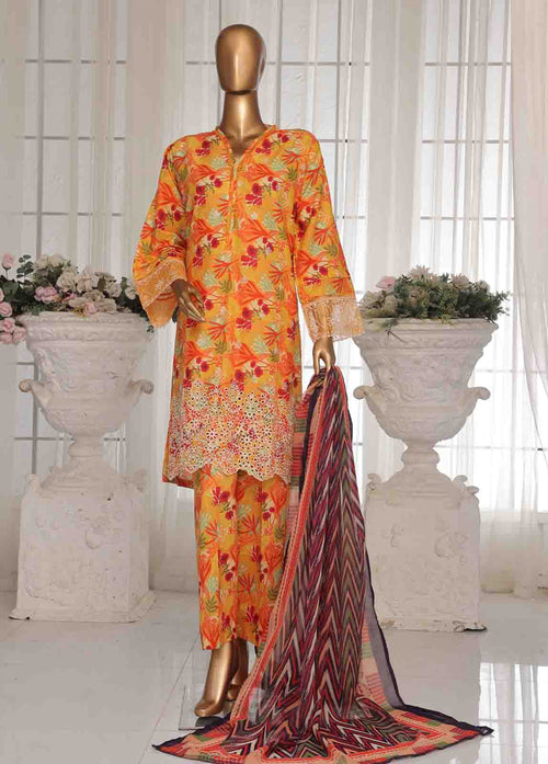 3 Piece Chikankari Stitched