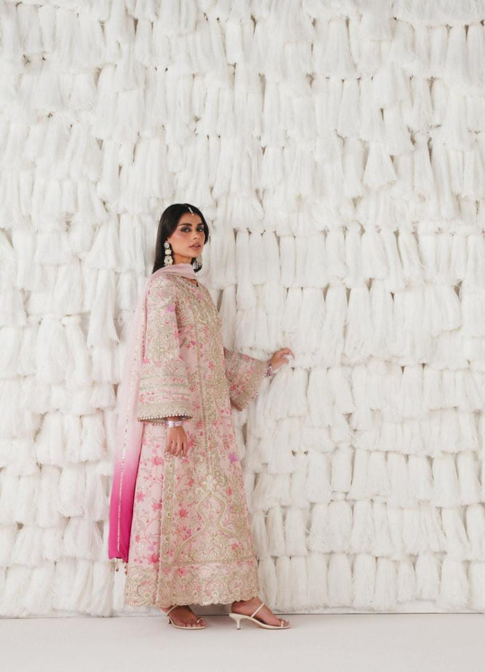 Azva Velvet Kurta Set with Embroidery & Ombre Dupatta | Festive Pret 2026 by Saad Bin Shahzad