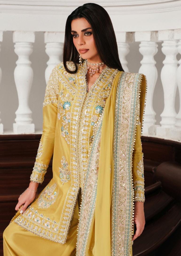 Mihra – Festive Front-Open Short Shirt by Saad Bin Shahzad (Festive Pret 2026)