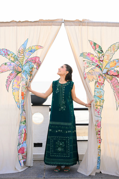 EMERALD GREEN LUXURY EMBROIDERED LAWN (NEL-26603) LUXURY LAWN x EID 2026