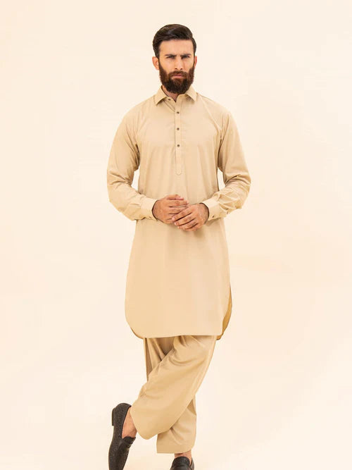 Ivory French Collar Kameez Shalwar