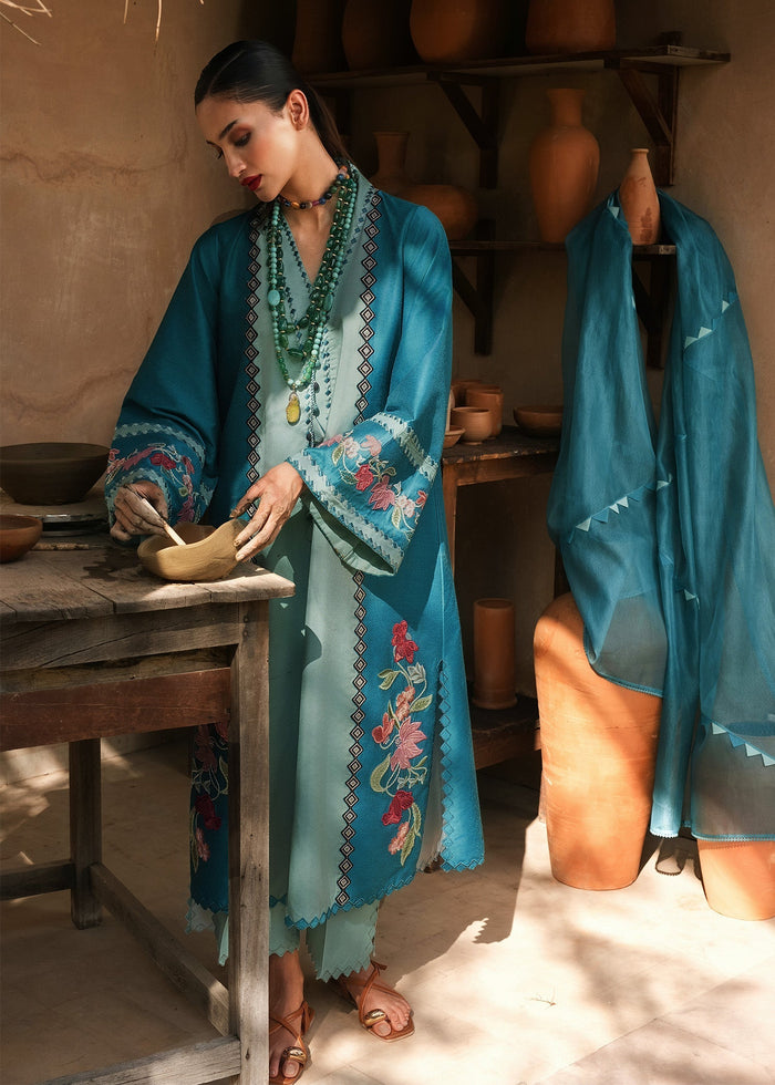Rani Vogue Turquoise 3 Piece Rawsilk