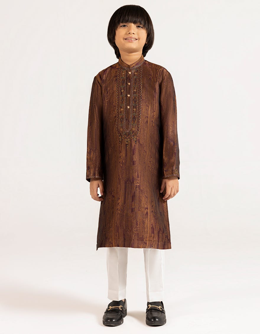 Maroon Boys Formal Kurta