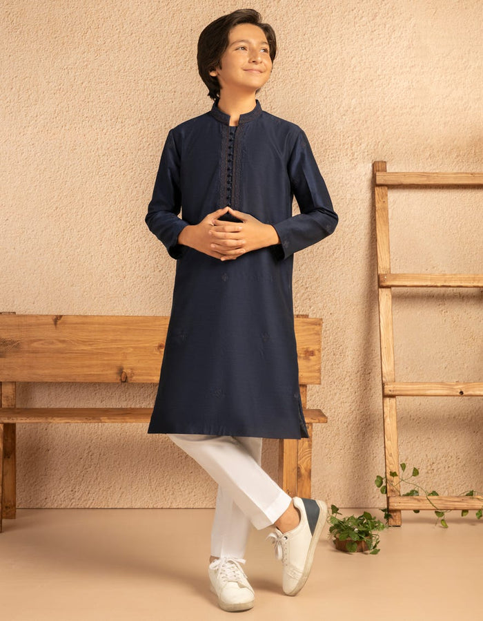 Navy Blue Boys Formal Kurta