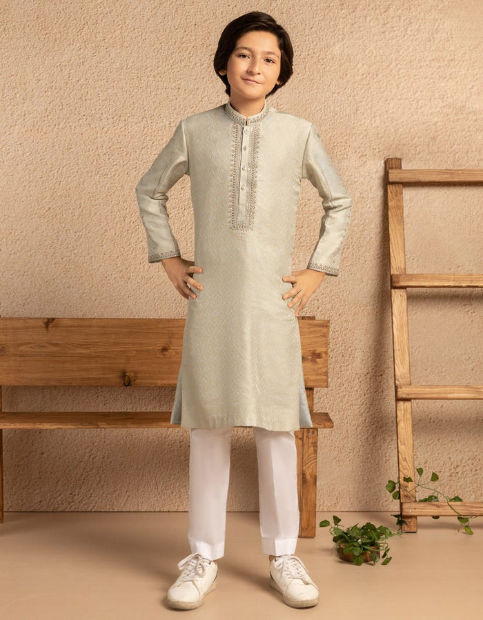 Ice Blue Boys Formal Kurta
