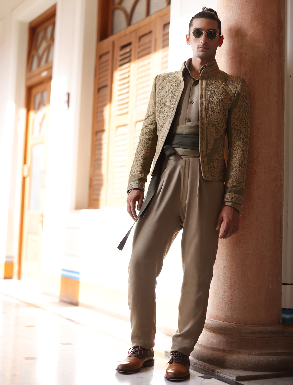 Light Green Embroidered Jacket