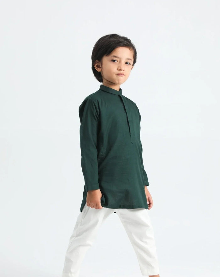 Pine Cotton Kurta Trouser - Kids