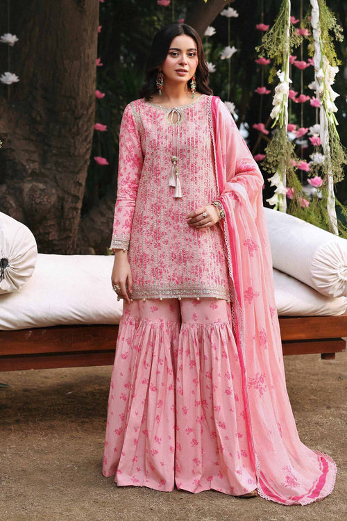 3 Piece Embroidered Lawn Suit DW-EF26-200-Pink