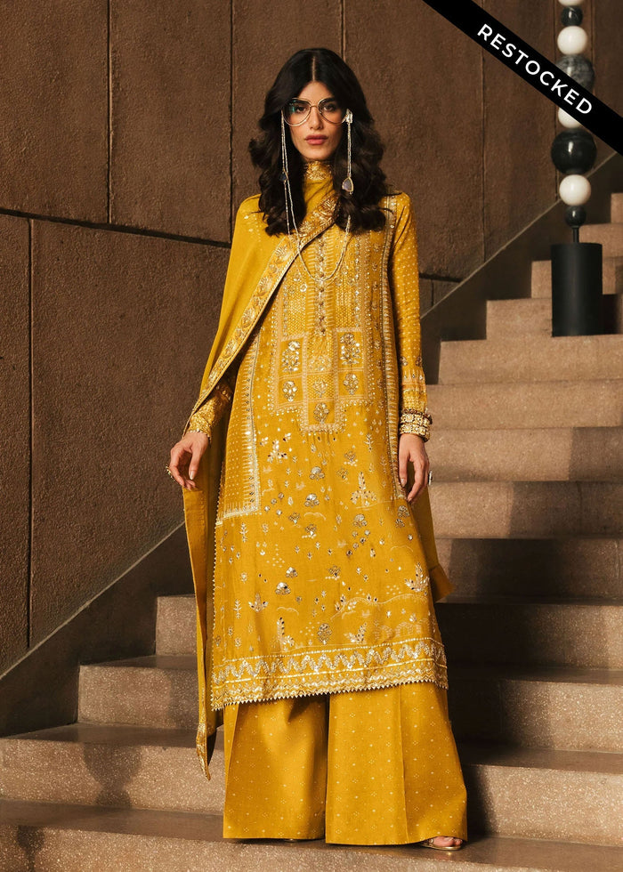 Patakha Amber 3 Piece Tussal Silk