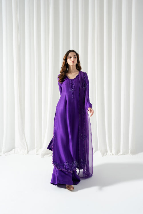 Deep Purple Farshi Shalwar