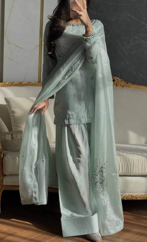 Minty Green Farshi Shalwar